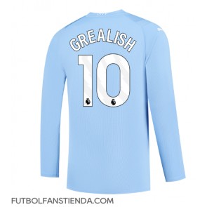 Manchester City Jack Grealish #10 Primera Equipación 2023-24 Manga Larga